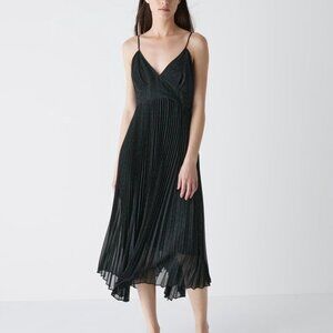 UNIQLO:C Clare Waight Keller Design Pleated Camisole Dress Black NWOT